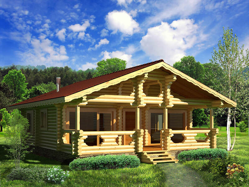 проект дървена лог къща