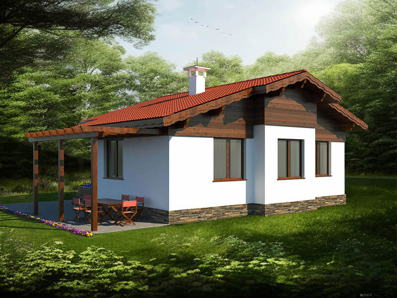 Малка семейна едноетажна къща, с. Мусачево, проект 2024г.