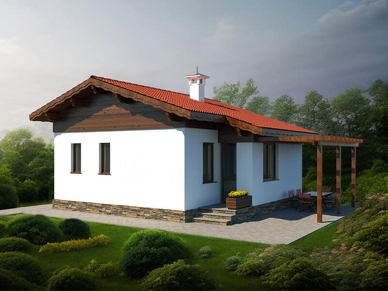 Малка семейна едноетажна къща, с. Мусачево, проект 2024г.