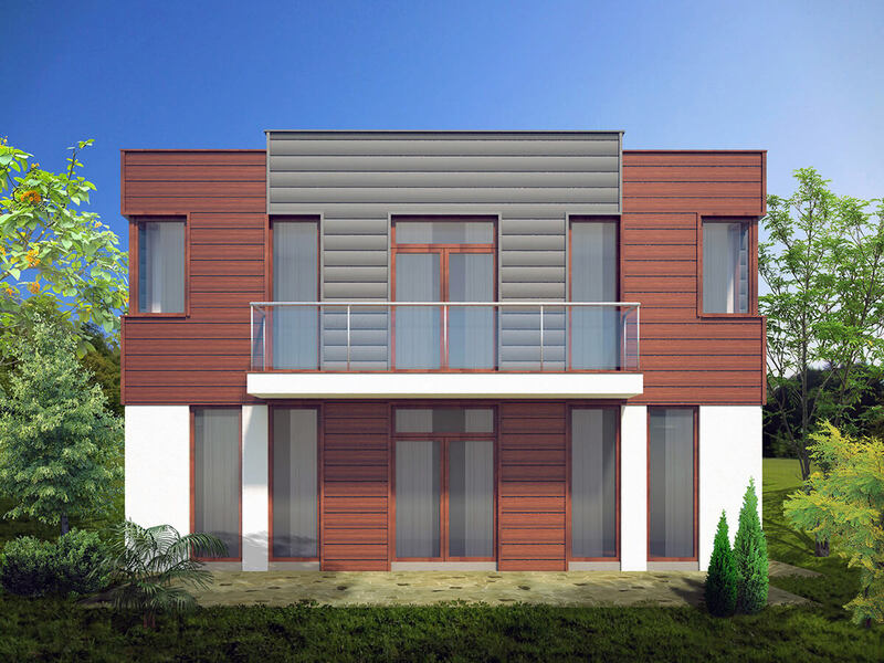 Двуетажна къща с дървена конструкция, Панчарево, проект 2021г