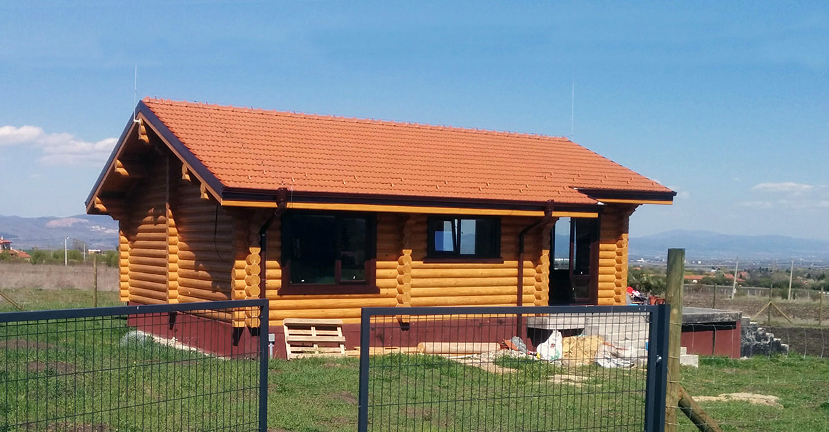 Дървена лог къща, с. Хераково, проект 2018г.